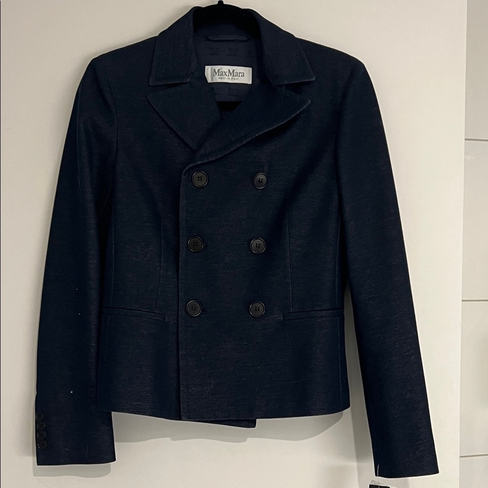 MaxMara Women's Navy Double-Breasted Blazer